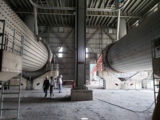 Cement grinding station with annual output of 1 million tons