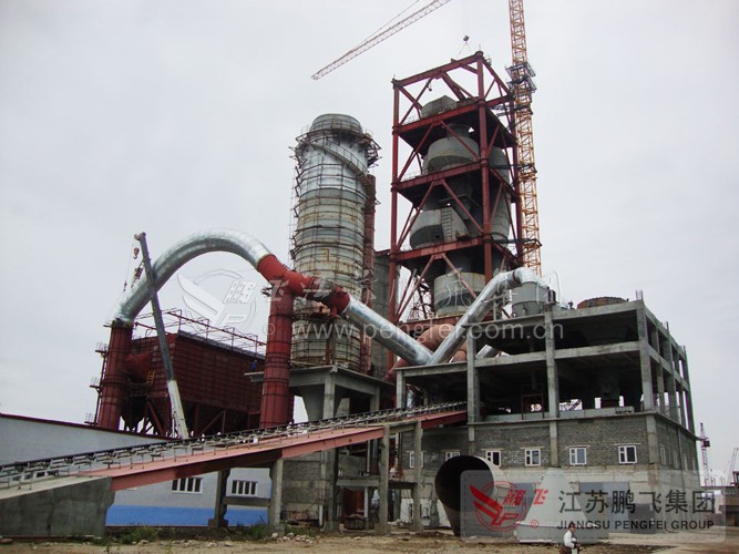 volga 2500 tons cement production line five cyclone preheater